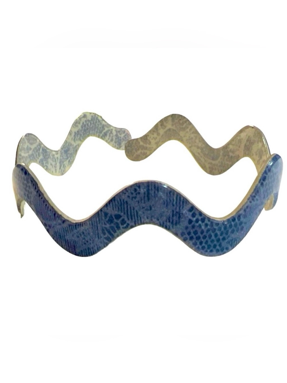 1980’s Blue Print French Zig Zag Headband, Deadstock Unworn